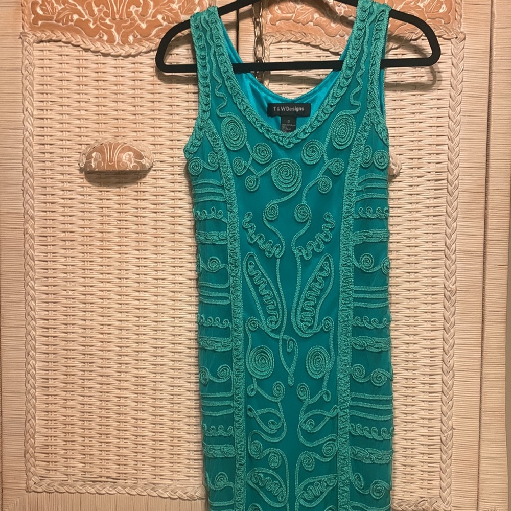 * T&W Designs Teal Cocktail Dress